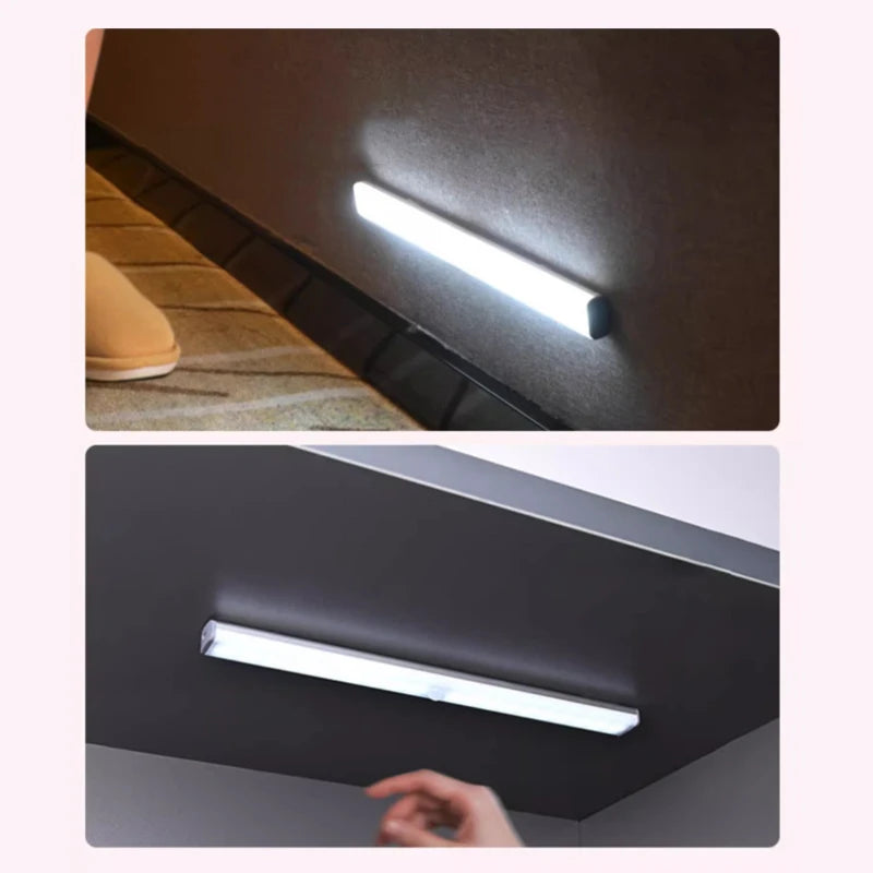 LED Motion Sensor Light Wireless LED Night Light Type C Rechargeable Light Cabinet Wardrobe Lamp Staircase Backlight For Kitchen