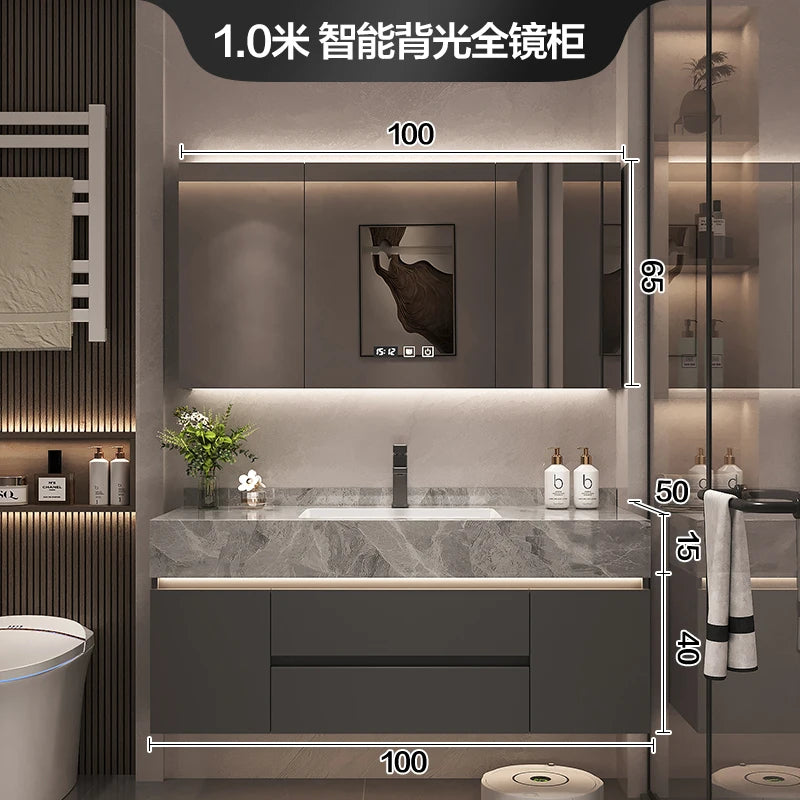 Simple Luxury Bathroom Cabinets Washbasin Vintage Toilet Drawer Bathroom Cabinets Storage Mirrors Mobili Per La Casa Furniture