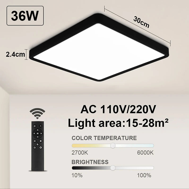 23/30cm Modern LED Ceiling Light Waterproof Dustproof Triple Proof for Kitchen Bedroom Bathroom Living Room Indoor Home Lighting
