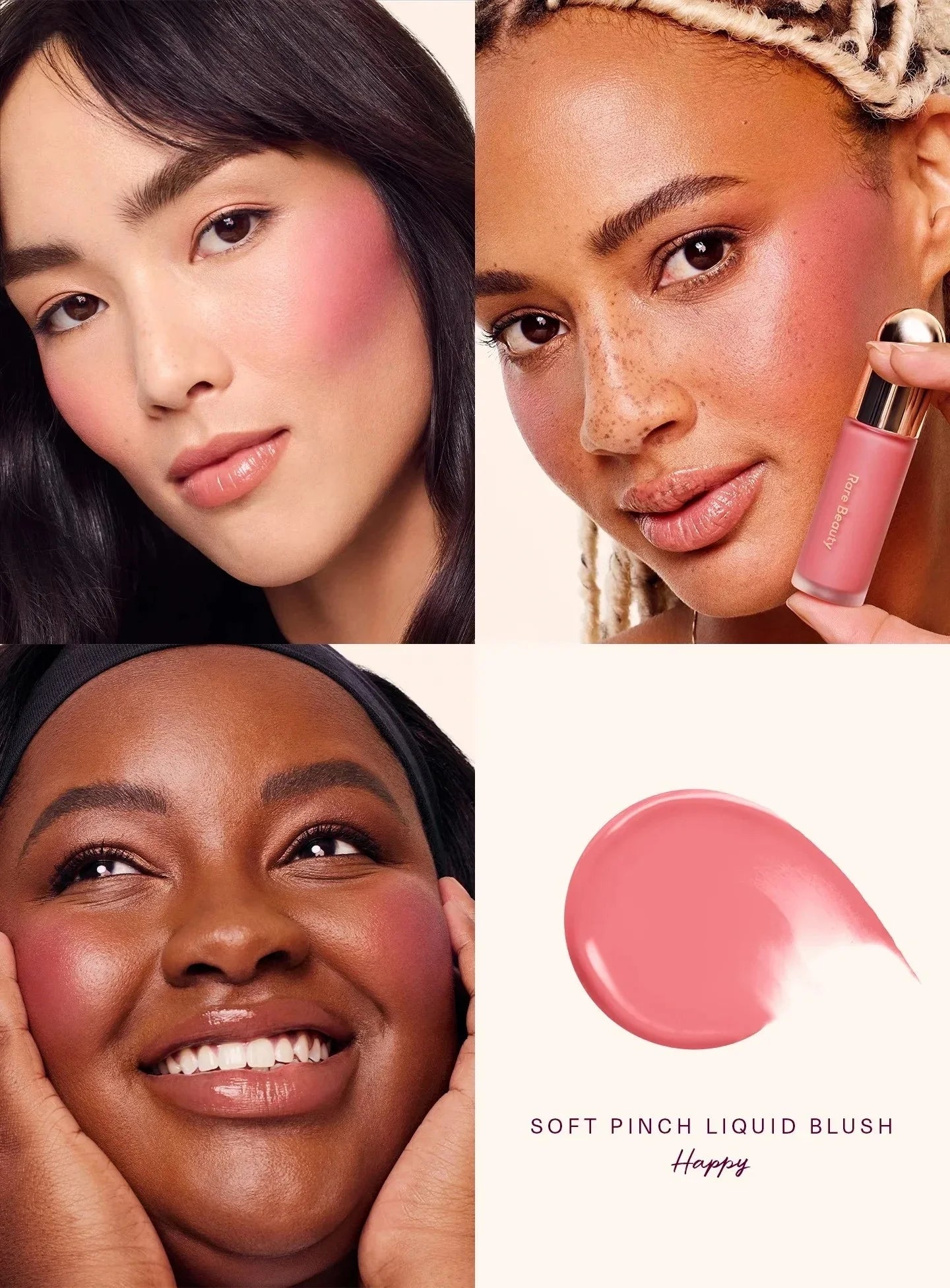 Rare Beauty Matte Long-Lasting Soft-Focus Blush Smooth Cream-to-Powder Blush Sweatproof Waterproof Liquid Blush Hydrating Makeup
