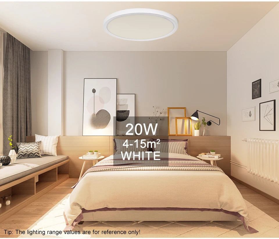 Smart Ceiling Lights 0.94 Inch Remote APP Control Ultra Thin Dimmable Modern Round LED Ceiling Lamp Bedroom Dining Room Kitchen