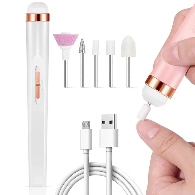 Nail Salon Kit, Electric 5-in-1 Professional Manicure Set with Built-in Light