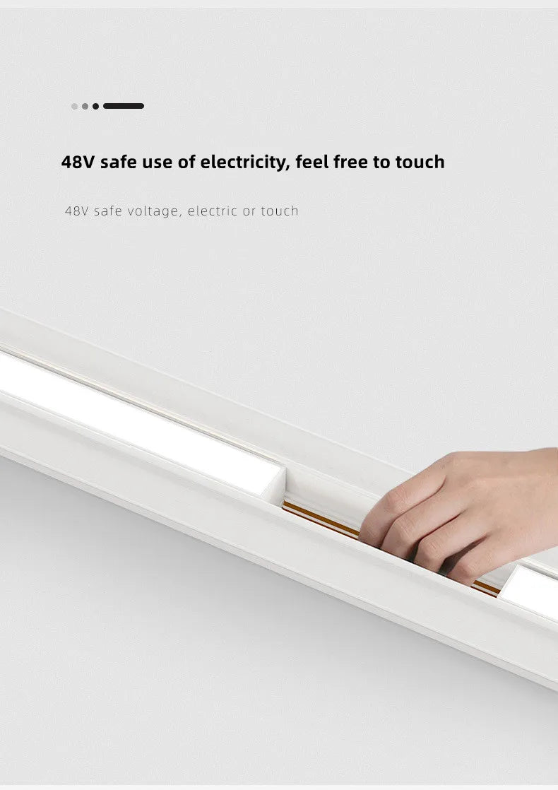 New White Tuya Smart LED Track Light Embedded Masterless Lighting lamp Living Room Light Voice Control Magnetic Track Light