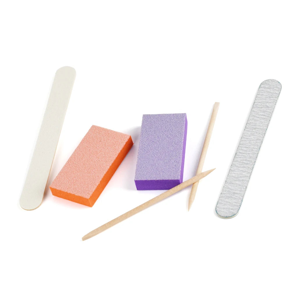 100 Sets Natural Nail Kits Disposable Manicure Kit  Salon Professional Pedicure Pedicura Nail File Set