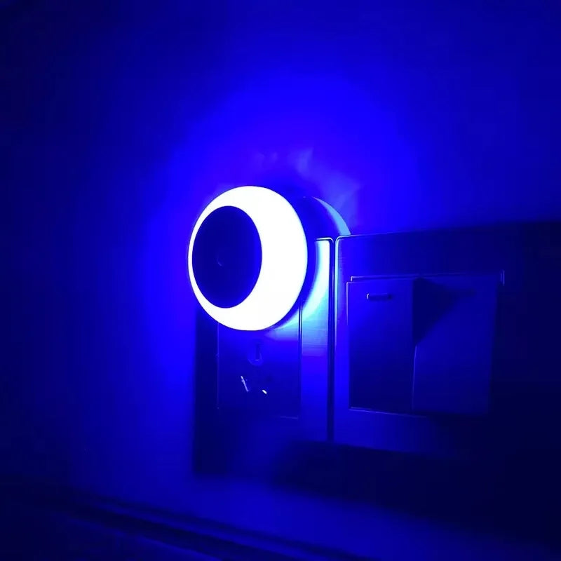 intelligent Motion Sensor night light auto on/off wireless night light LED Plug-in wall lamp  bedroom bedside lamp home lighting