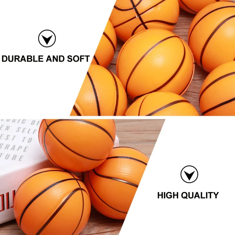 12Pcs 6.3cm Basketball Stress Ball Foam Sports Stress Ball Bulk Basketball Party Favors Foam Basketball Ball Kids Stress Relief