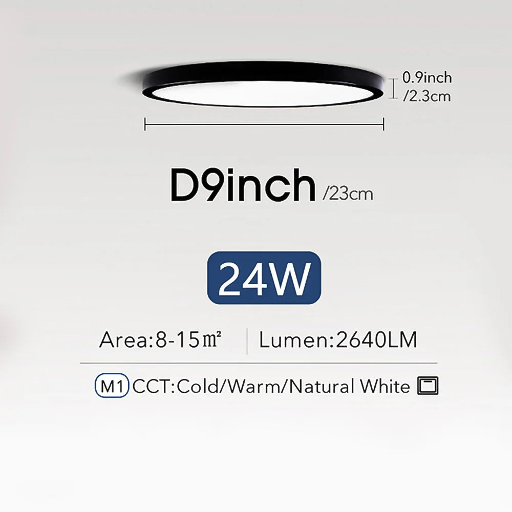 Smart Led Ceiling Light with Remote Control 3 Colors Dimmable Ceiling Lights Ultrathin Panel Lamps Bedroom Kitchen Ceiling Lamp