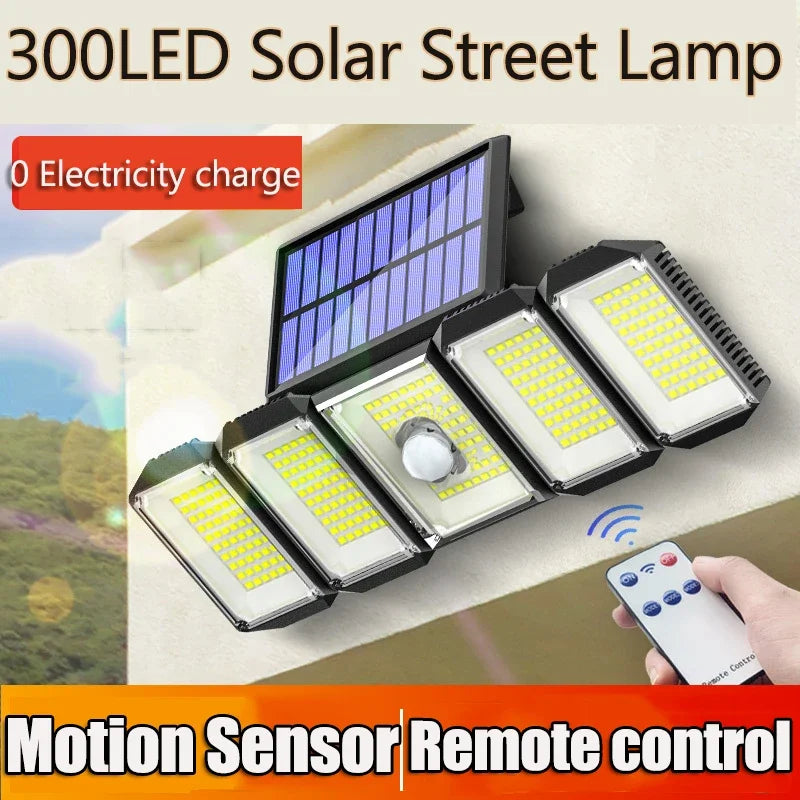 Solar Motion Sensor Lights Outdoor IP65 Waterproof Outdoor Wall Lamp Adjustable Wide Angle Solar GardenSecurity Lighting