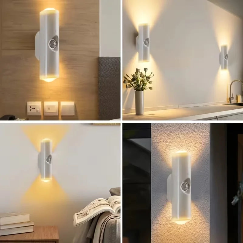 Motion Sensor Smart LED Light Bar - Wall-Mounted Dimmable USB Lighting for Stairs Hallway Bedroom Home Use