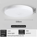 LED Ceiling Light with Human Infrared Induction for Home Garage Attic Door Front Corridor Staircase Warehouse Sensor Lighting