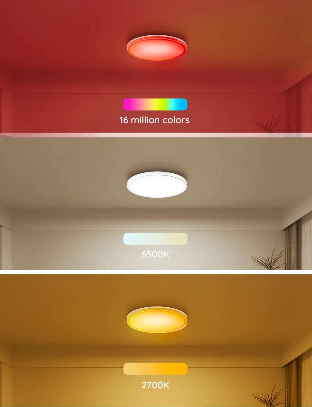 Smart Led Ceiling Light 24W Round Chandelier 30W Audio Music Play APP Bluetooth WIFI Ultra Thin Ceiling Lamp Indoor Lighting