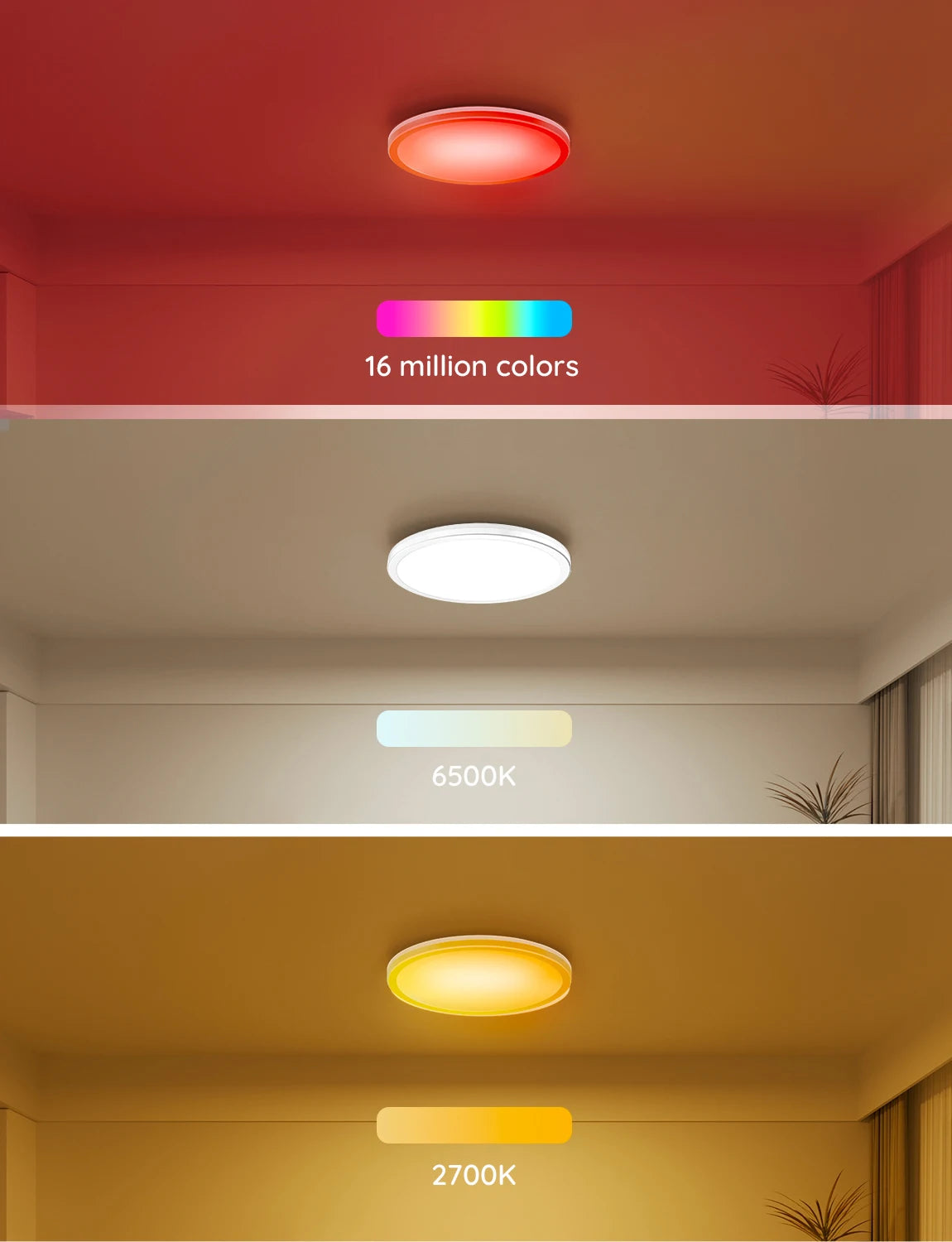 Smart Led Ceiling Light 24W Round Chandelier 30W Audio Music Play APP Bluetooth WIFI Ultra Thin Ceiling Lamp Indoor Lighting