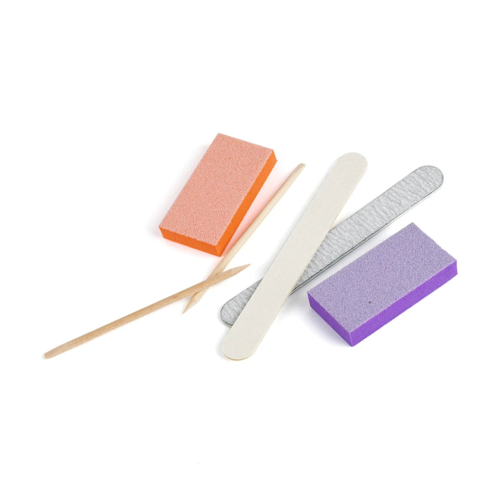 100 Sets Natural Nail Kits Disposable Manicure Kit  Salon Professional Pedicure Pedicura Nail File Set