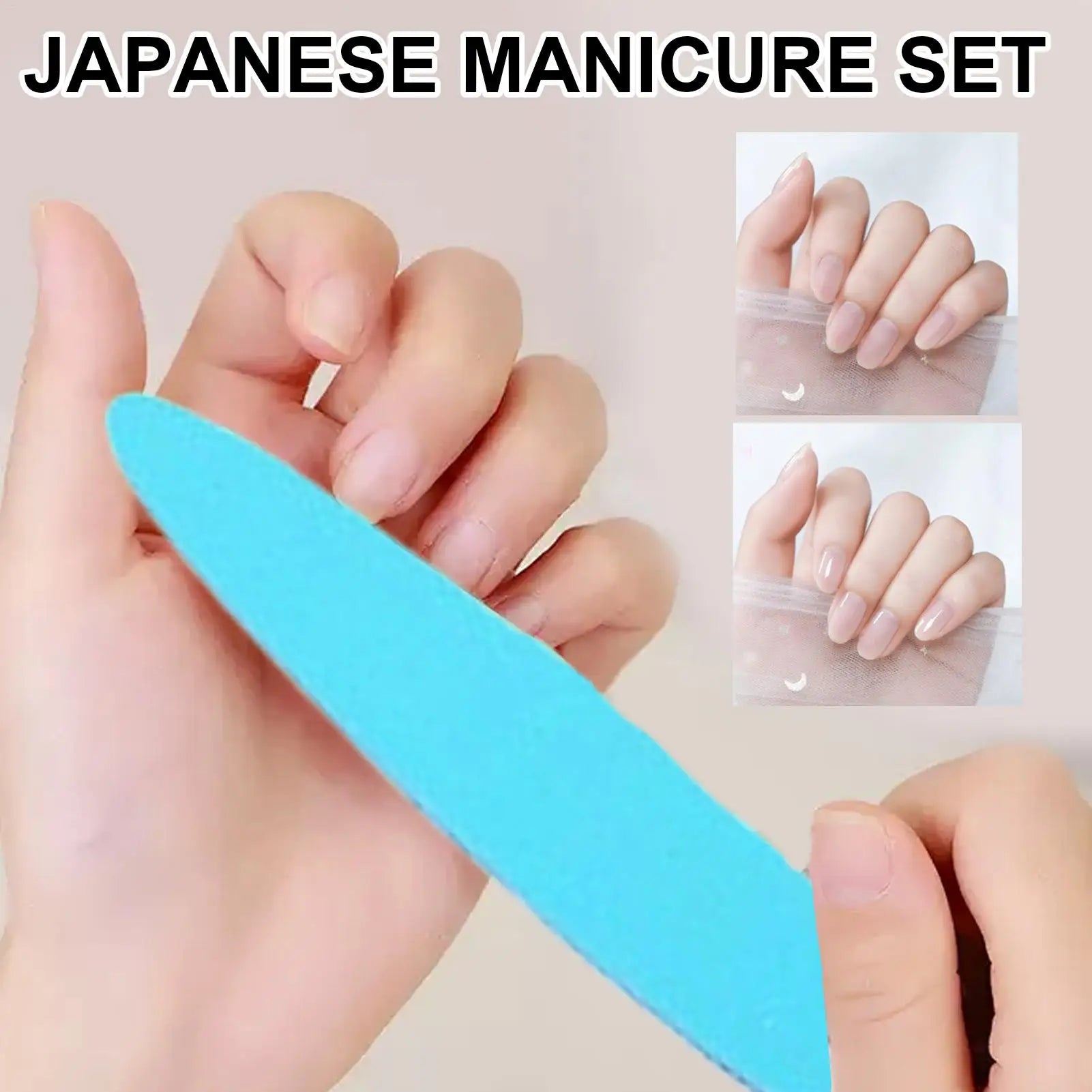 Nail Manicure Kit With Buffer Shine Pedicure Kit Natural Nail Prep Set For Women Girls Beginner Home Salon Daily Party