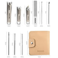 10pcs Portable Nail Care Kit - Professional Carbon Steel Manicure Set with Nail Clippers, Files & Cuticle Tools in Travel Case