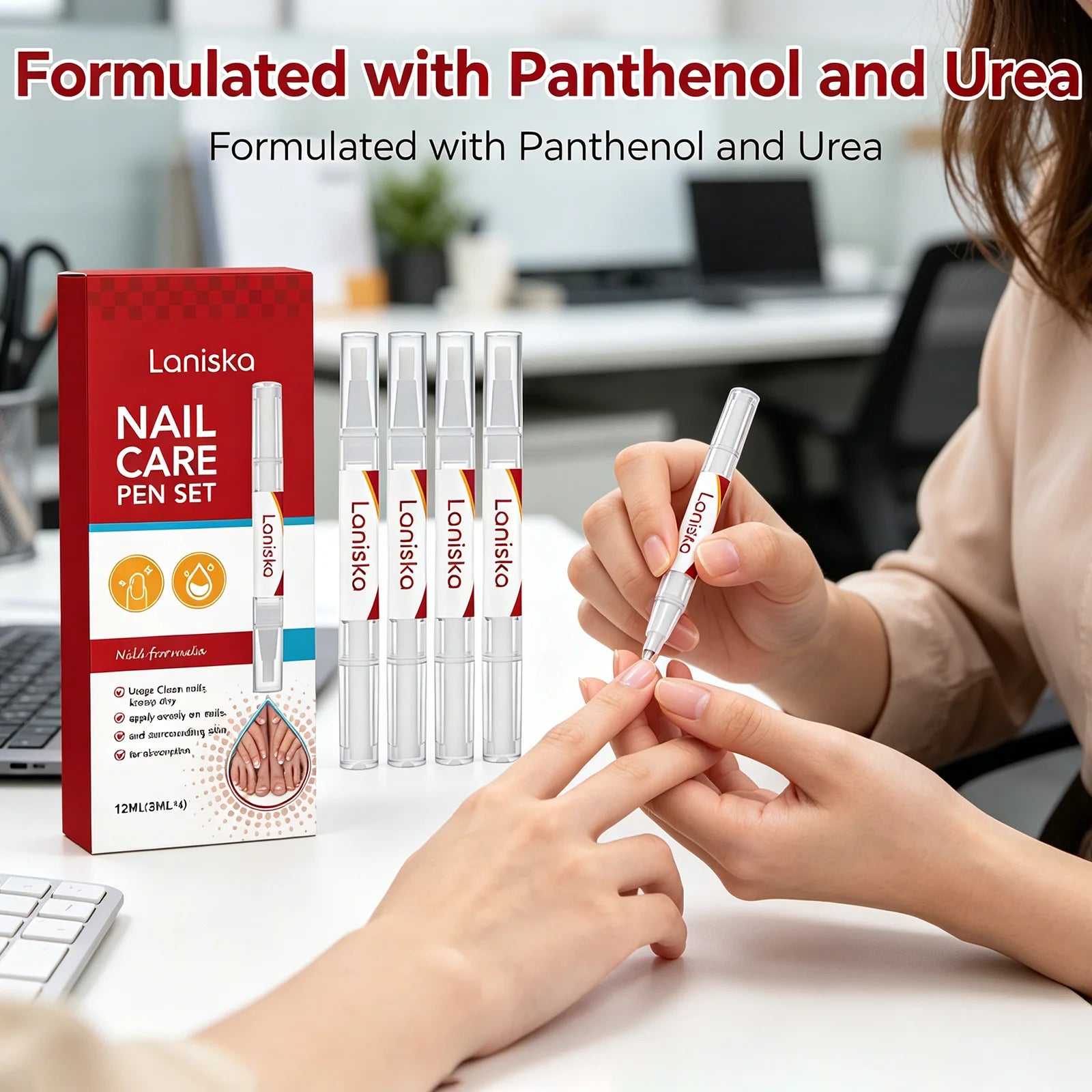 Nail Repair Pen Set Treatment Damaged Reduce Cracking Improve Dry Cuticle Remove Dead Skin Nourishing Portable Nail Care Product