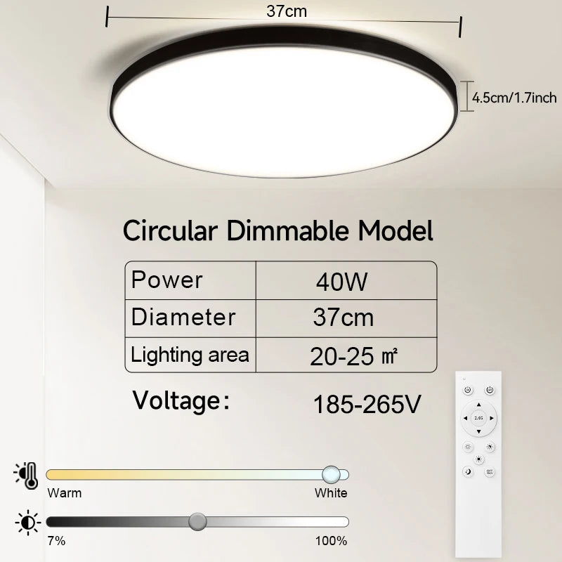 LED Ceiling Lamps Chandelier Panel Lamp IP44 Waterproof Bathroom Ceiling Lights Indoor Lighting for Bedroom Living Room Luminair