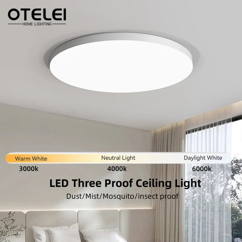 Modern LED Ceiling Light Waterproof Dustproof Three Proof Light Kitchen Bedroom Bathroom Living Room Indoor Home Ceiling Lamp
