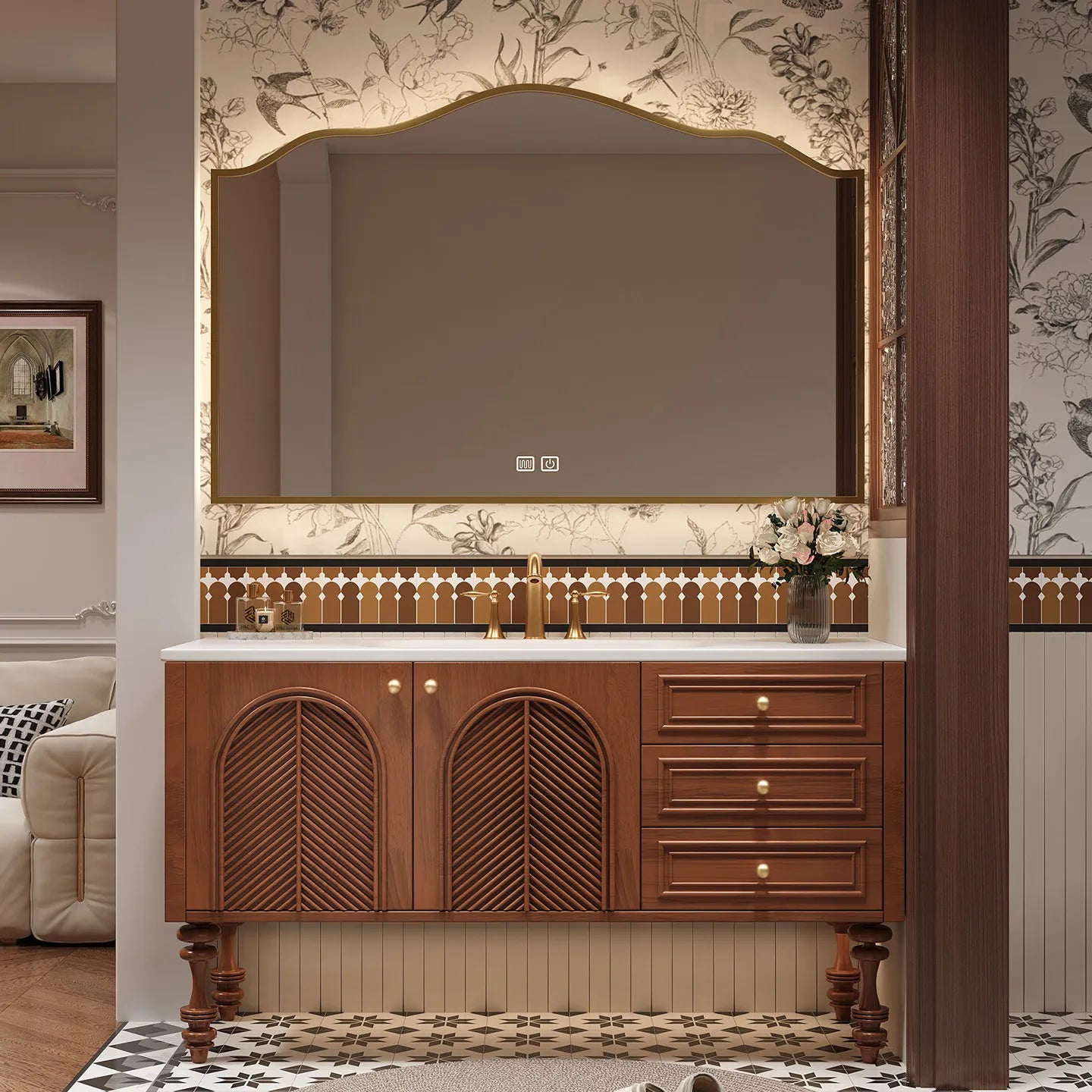 Hidden Illuminated Bathroom Cabinet Minimalist Makeup White Accessories Bathroom Cabinet Shower Caddy Mirror Armoire Furniture