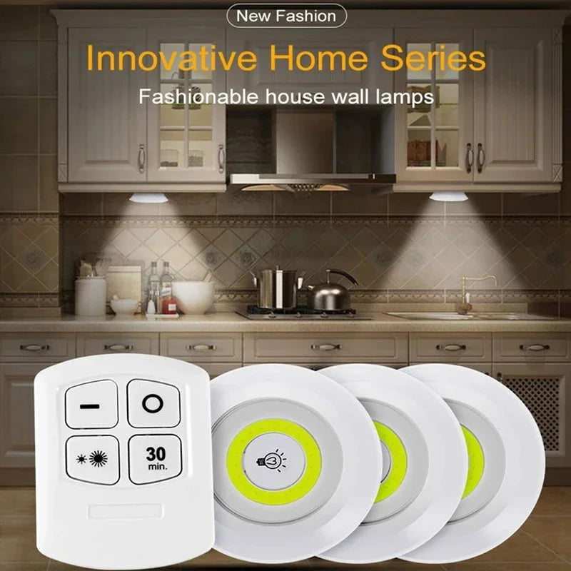 Smart Wireless Remote Control Dimmable Night Light Decorative Kitchen Closet Staircase Lighting Mini LED Lights