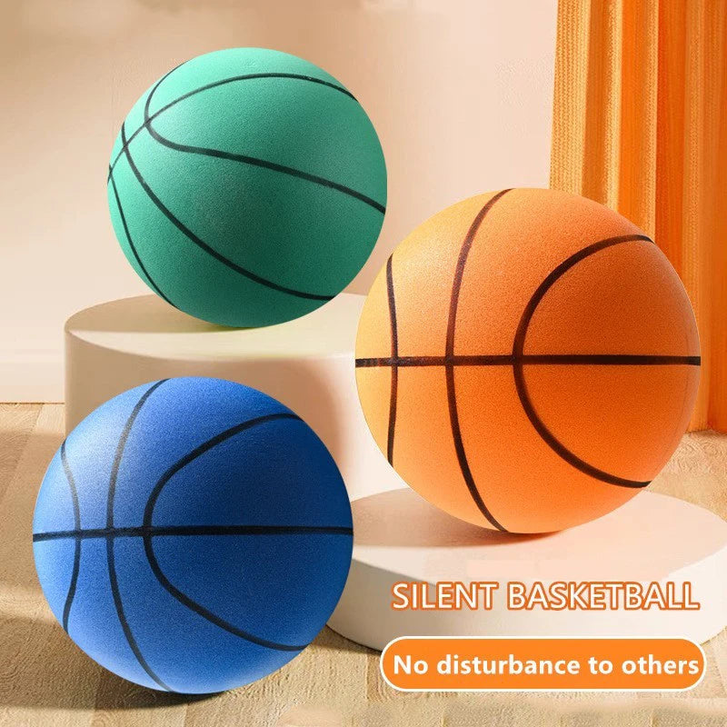 【YY26】18/21/24cm Bouncing Mute Ball Indoor Silent Basketball With Hoop High-Resilience Lightweight Mini Basketball Kids Gifts