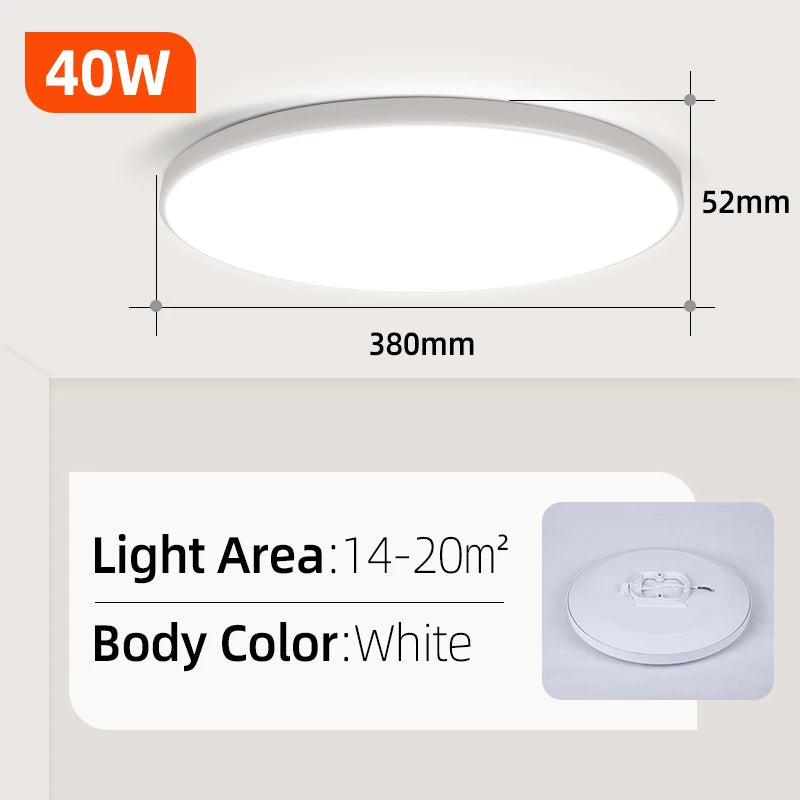 Modern Ceiling Lamp 220V Dustproof Led  Ultra-thin Ceiling Chandelier for Indoor Living Room Bedroom Decorative Ceiling Light