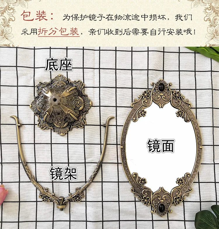 Vanity Dressing Table Mirror Creative Design Luxury Fashion Girls Standing Minimalist Mirror Interior Espelhos Room Decorations