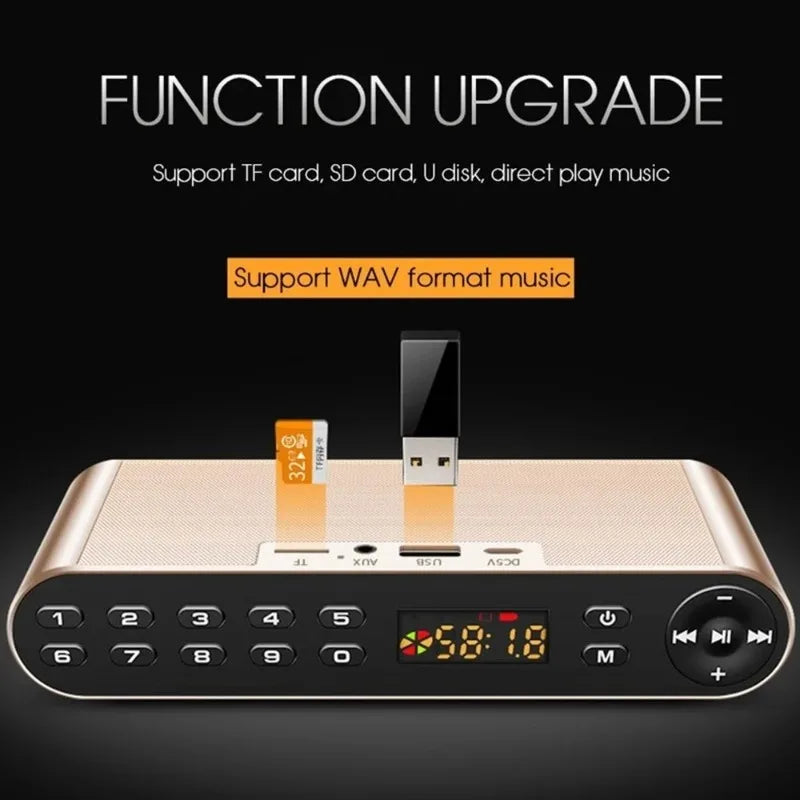 Bluetooth Speaker Usb Portable Speakers with Fm Radio Cannon Russian Steel Saber Wireless Microphone FM
