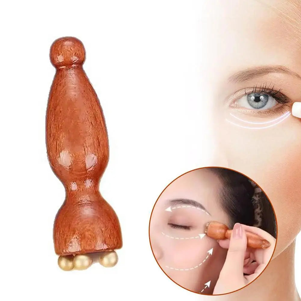 Facial massager tool Lotus Seedpod Shape Massager Sandalwood Face Eye Massage Tools Gua Sha Face Skin Care Massage Sticks