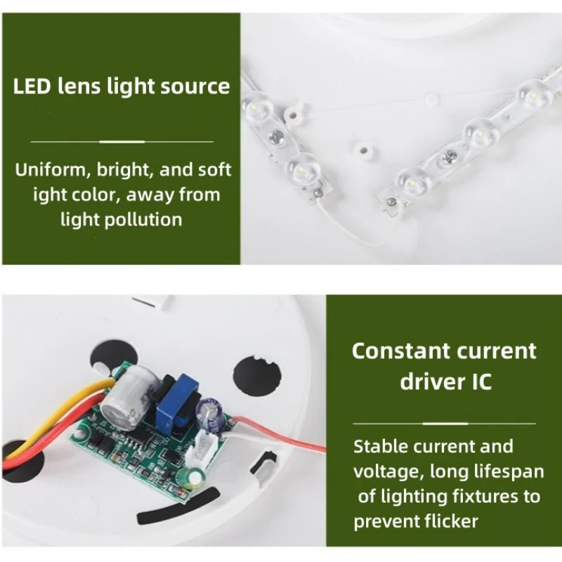 LED Ceiling Light with Human Infrared Induction for Home Garage Attic Door Front Corridor Staircase Warehouse Sensor Lighting