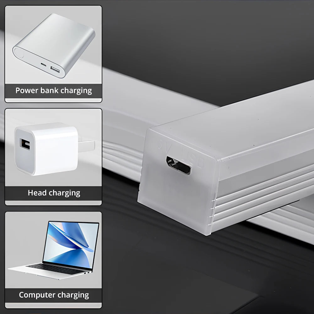 Motion Sensor Night Lights Wireless LED USB Rechargeable Magnetic For Wardrobe Room Closet Kitchen Aisle Detector Cabinet Lamp