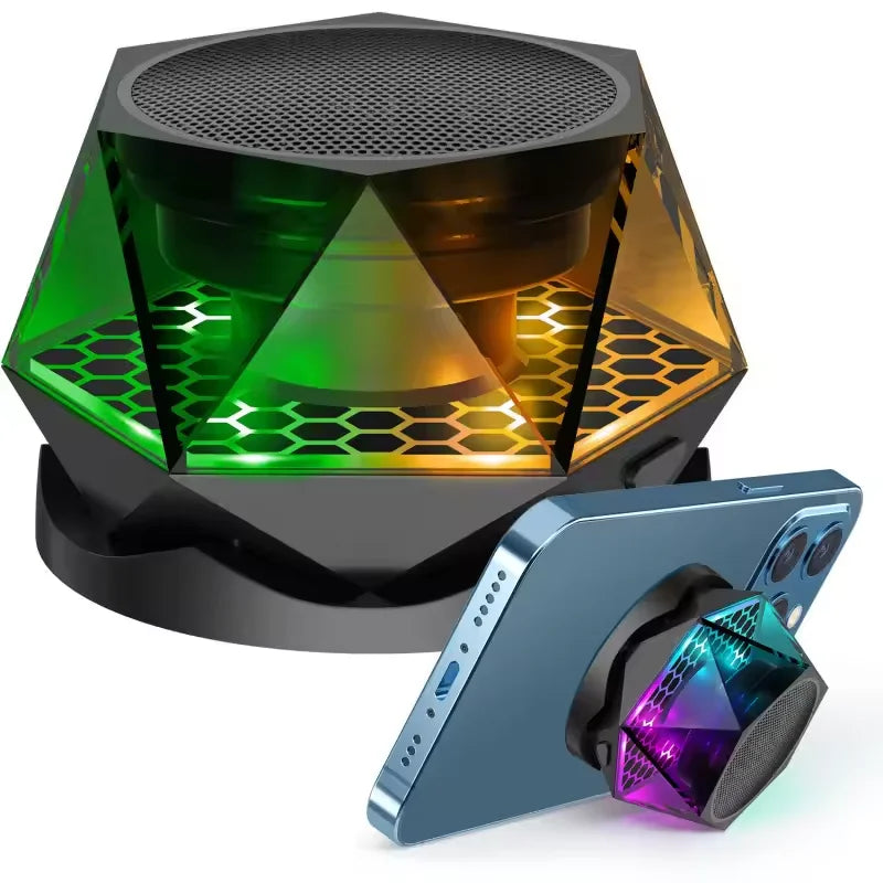 Portable Bluetooth Speakers 5W for Mobile Phone  Multifunctional RGB Led Light Tws Stereo Magnetic Portable Wireless Speaker
