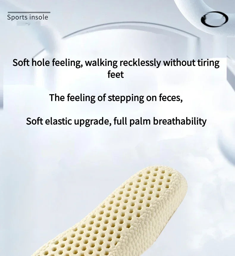 1Pair Memory Foam Insoles for Basketball Sports Shoes Shock Absorption Non-Slip Soft Shoe Sole Comfortable Foot Support