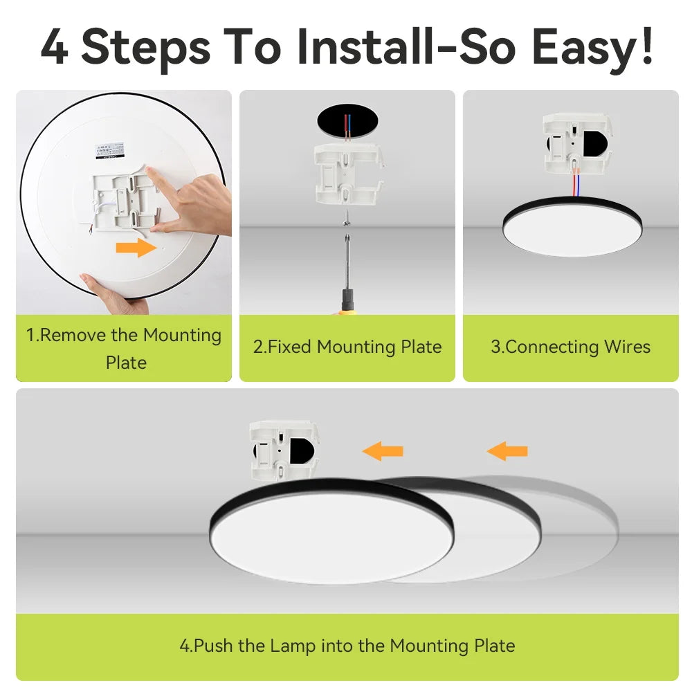 Smart Led Ceiling Light 30W 40W 50W Dimmable Modern Led Ceiling Lamps with Remote Control Led Lights for Room Living Room