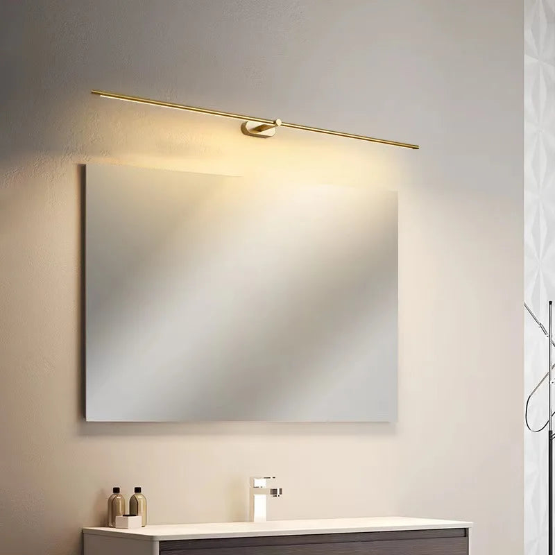 Modern Mirror LED Wall Lamps Minimalist Bathroom Wall Lamps For Bedroom Bedside Sconces Decorative Wall Mirrors Lighting Fixture