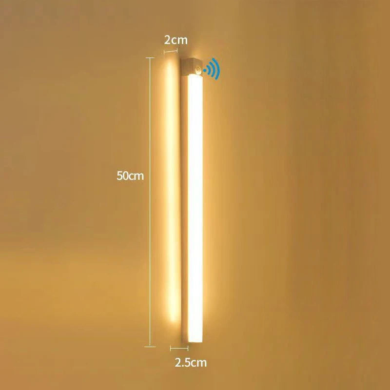 LED Motion Sensor Light Wireless LED Night Light Type C Rechargeable Light Cabinet Wardrobe Lamp Staircase Backlight For Kitchen