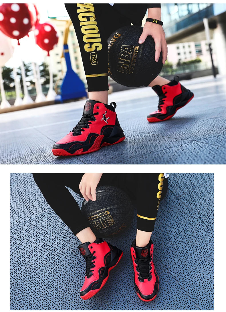 Kids Boy Breathable Basketball Woman Training Sneakers Zapatillas Men's Basketball Shoes High Top Basketball Shoes Outdoor 2025
