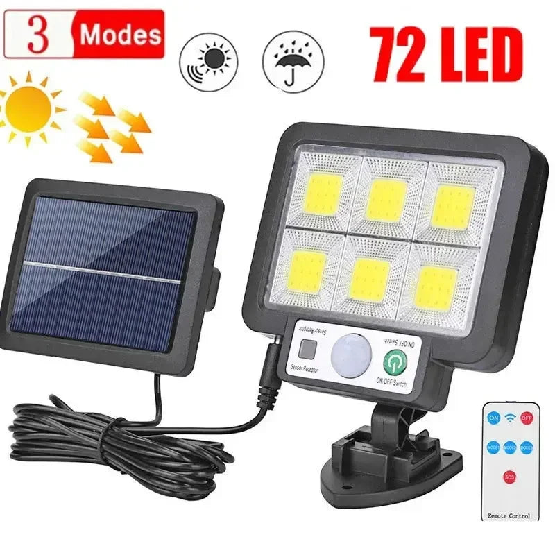 Motion Sensor Lamps Garden Street Lighting Solar Lamp LED Solar Split Wall Lamp 3 Mode Waterproof For Garage Security Wall Light