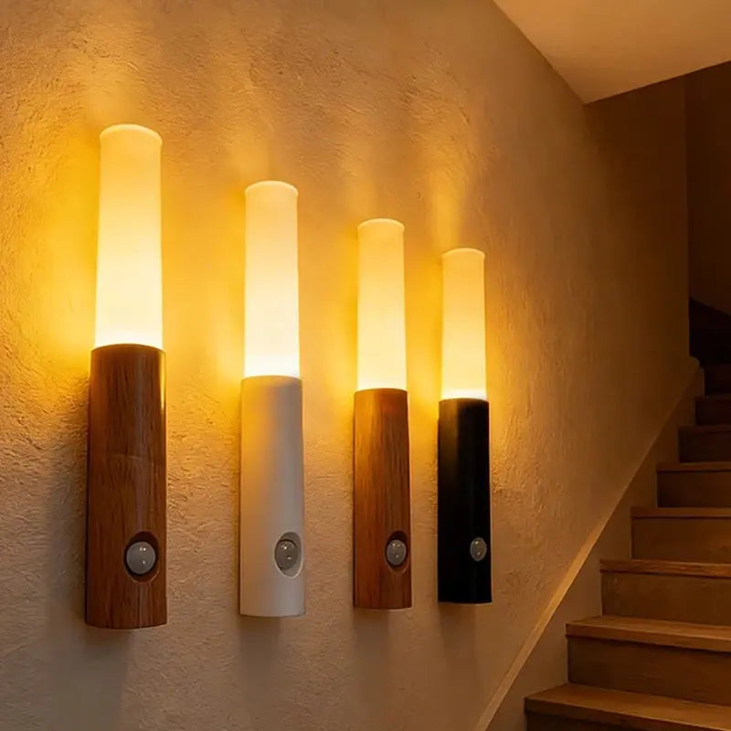 Smart Sensor Night Light Rechargeable LED Wall Light Magnetic Lamp Suitable for Bedroom Corridor and Stair Wall Night Light
