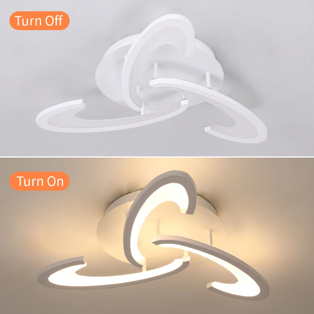 Modern Led Acrylic Ceiling Light Fixture Creative Design Led Chandelier Ceiling Lamps RC Dimming  Indoor Lighting Plafon Lustres