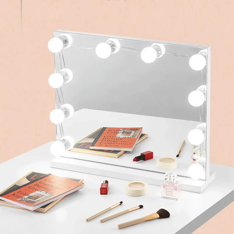 Makeup Mirror LED Light Bulbs Vanity Lights USB Charging Bathroom Dressing Table Lighting Dimmable LED Vanity Mirror Light