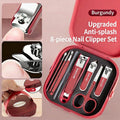 Stainless Steel Professional Nail Care Kit Includes Nail Clippers Manicure Tools Portable Storage Box Ideal for Home Travel Use