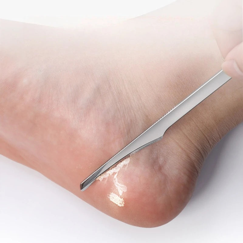 Stainless Steel Pedicure Knife Tools Professional Foot Scrubber Dead Skin Remover Exfoliating Foot Scraper Knife Foot Care Tool