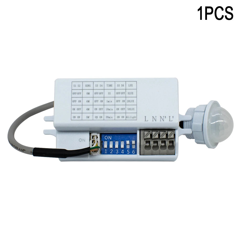 Motion Sensor Light Switch 220V 110V Pir Presence Sensor for Lighting Time Delay Adjust Movement Detector Lamp Automatic