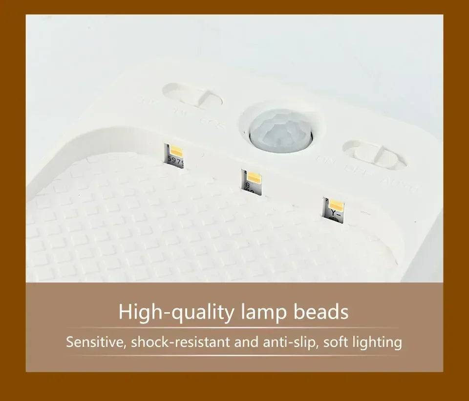 1-4 Pack Motion Sensor LED Night Light Rechargeable Stick-on Magnet Night Lamp for Bedroom Stairs Cabinet Hallway Kitchen Lights