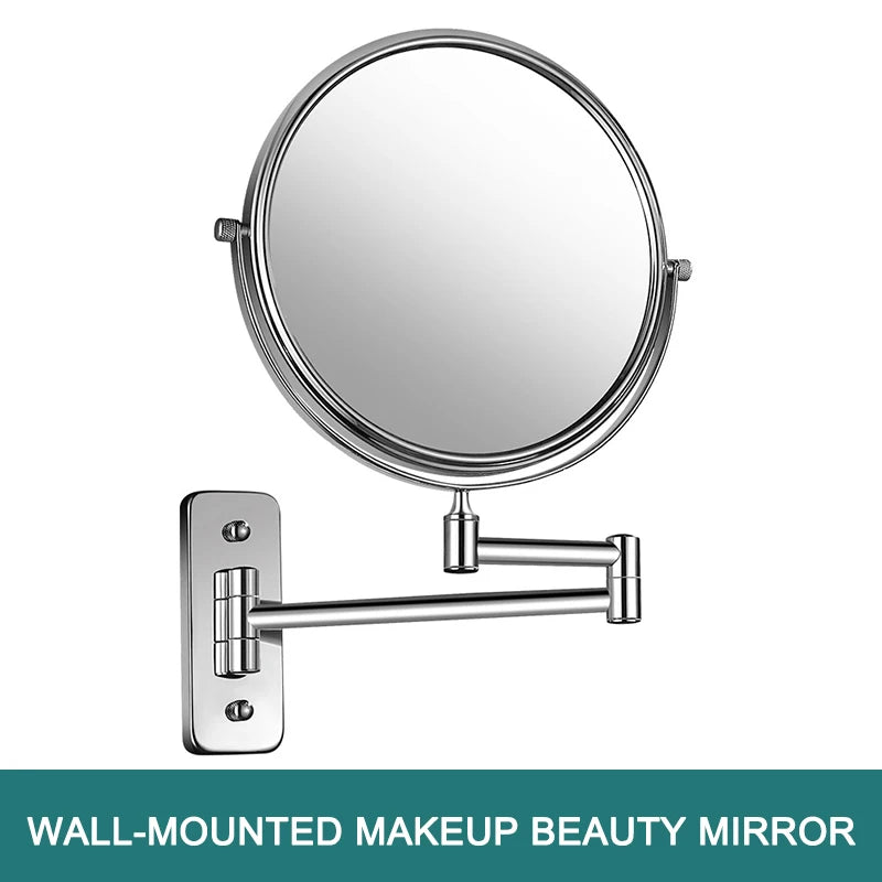 Bathroom Makeup Mirrors Wall Mount Extending Folding 3x 5x 10x Magnification Bath Mirror Double Side Mirror