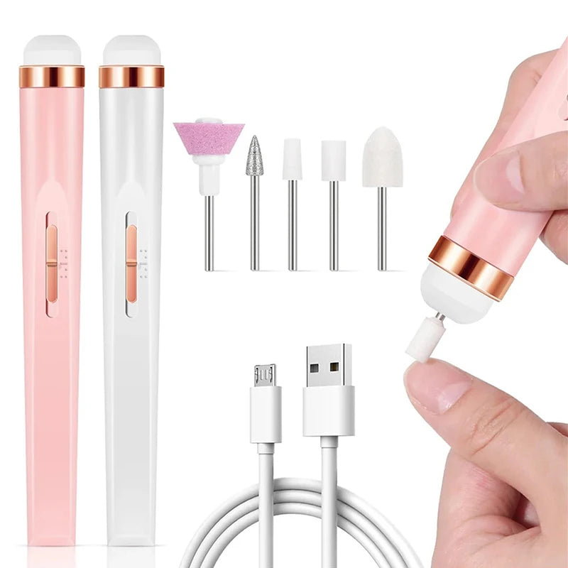Nail Salon Kit, Electric 5-in-1 Professional Manicure Set with Built-in Light