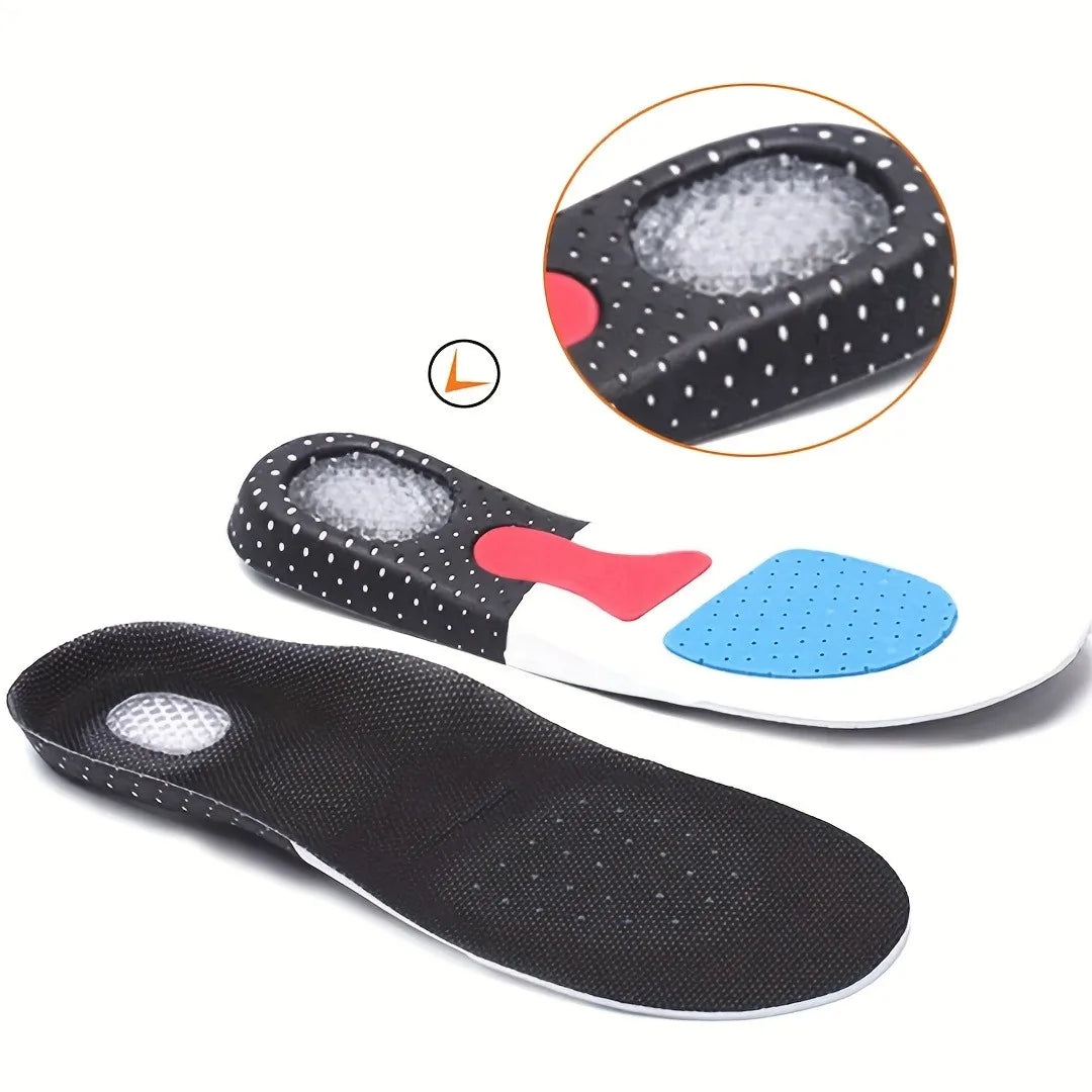 Pair of Unisex Sports Insoles Sweat-Absorbing Air Cushion Soft Sole Comfortable for Basketball And Work