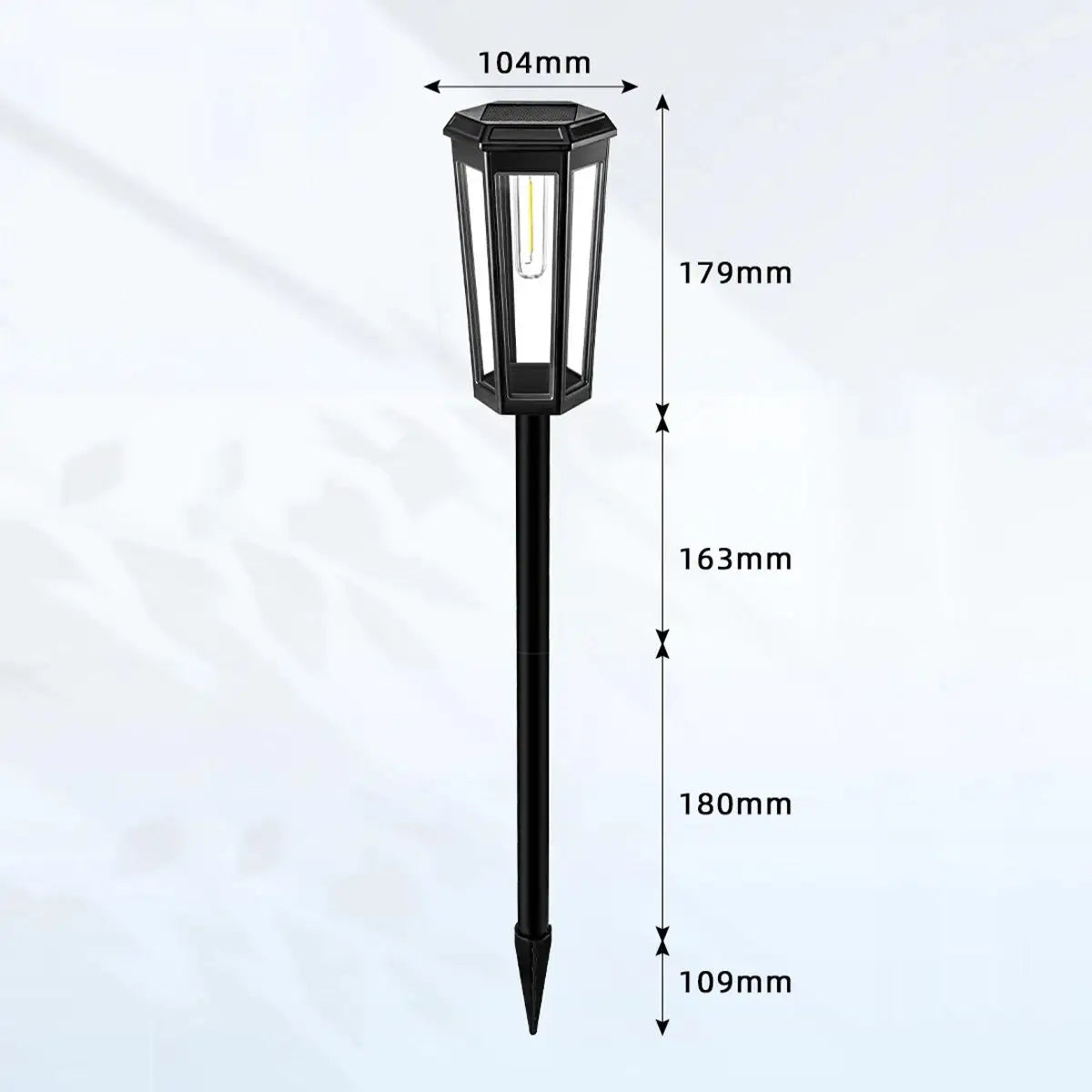 Solar Walkway Led Filament Warm Lamp Powered Lights Outdoor Driveway Waterproof Automatic Pathway Hotel Lawn Decorative Lighting