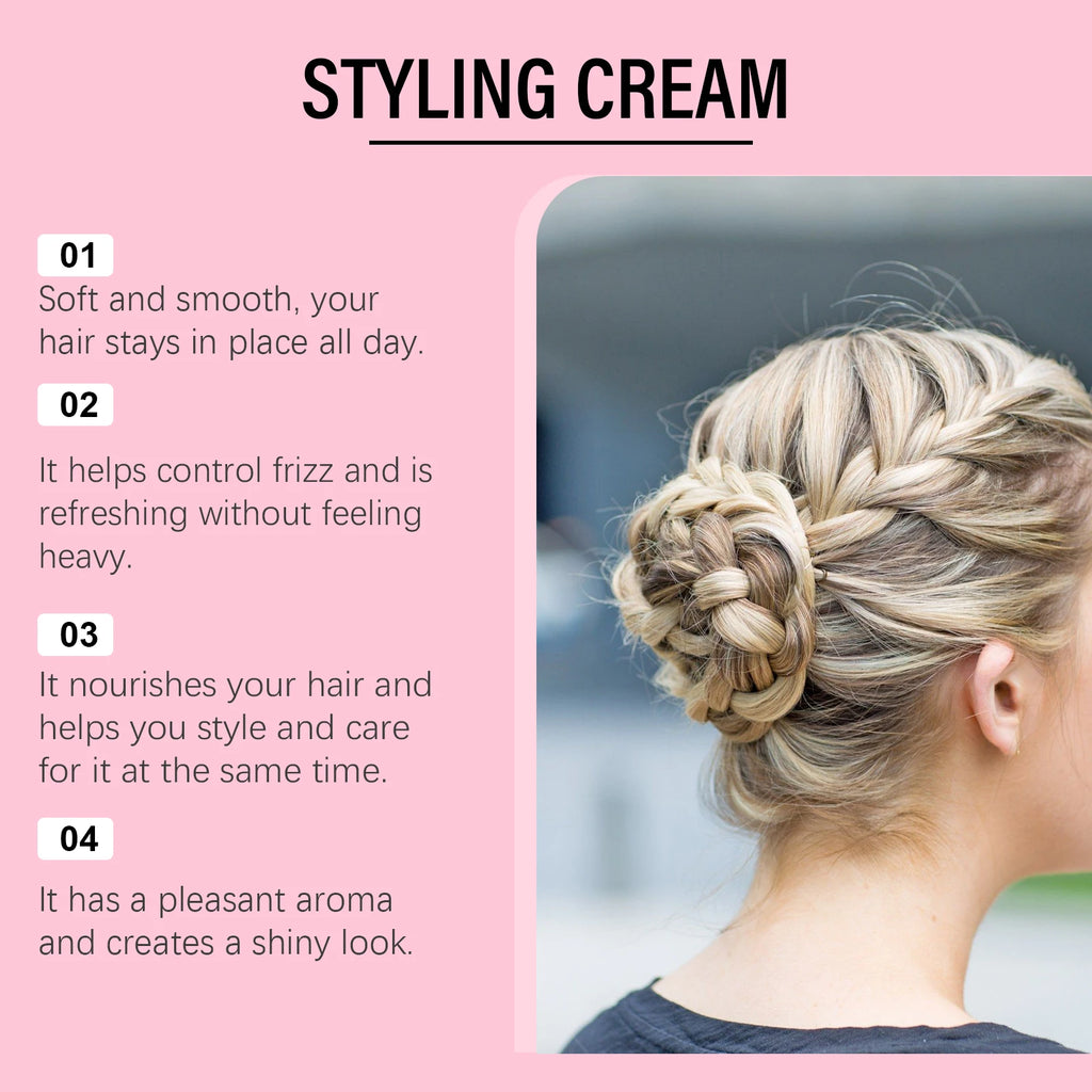 Hair Styling Cream Improves Frizz Softens and Prevents Split Hair Volume Lift Styling Cream Long Lasting Control Frizz Hair Care